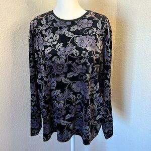 Westbound Women's Round Neck Long Sleeve Top and Skirt Set ~ Size XL